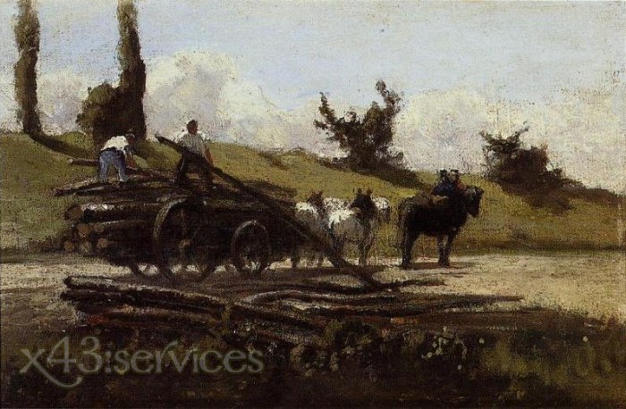 Camille Pissarro - Der Holzwagen - The Wood Cart